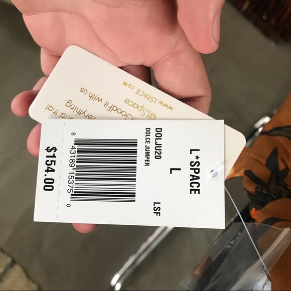 L*Space dolce floral orange jumpsuit size L large - Picture 5 of 7